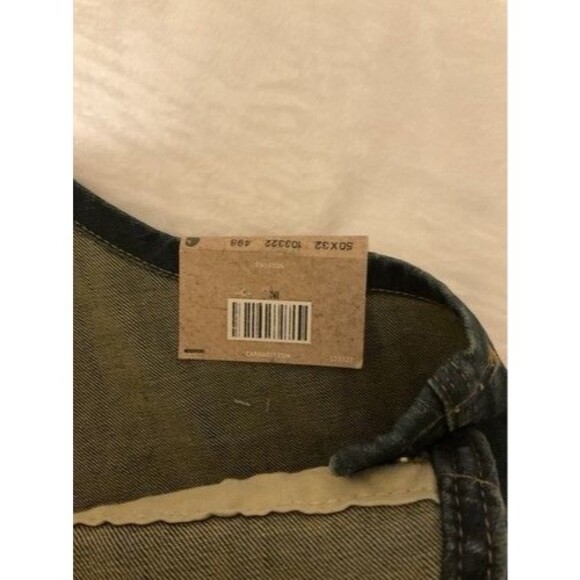 NWT Carhartt RN14806 Dark Blue Double Knee Insulated Bib Overalls Men Size 50X32 - Picture 5 of 13